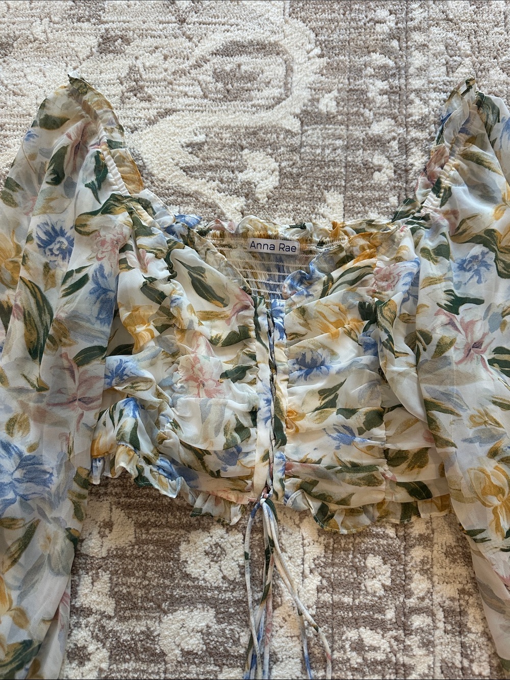 Anna Rae Flowered Corset Top - Picture 3 of 4